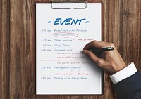 Calendar Agenda Event Meeting Reminder Schedule Graphic Concept