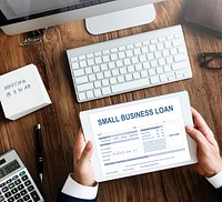 Small Business Loan Form Financial Concept