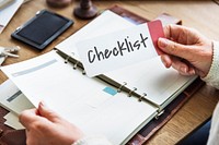 Checklist Personal Organizaer Achievement Plan Reminder Concept