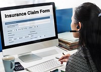 Insurance Claim Form Document Application Concept