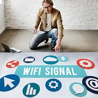 Wireless Signal Reception Mobility Graphic Concept
