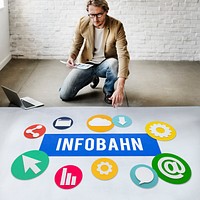 Infobahn Technology Network Online Concept