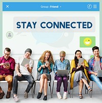 Social Media Stay Connected Concept