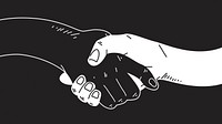 Diverse hand shake illustration psd