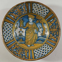 Majolica plate, Santa Barbara. Original from the Minneapolis Institute of Art.