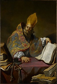 Saint Ambrose Father of the Catholic Church. Original from the Minneapolis Institute of Art.