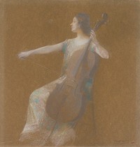 Girl with Cello. Original from the Minneapolis Institute of Art.