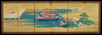 Boating Episode [right of the pair Episodes from the "Butterflies" Chapter of the Tale of Genji]. Original from the Minneapolis Institute of Art.