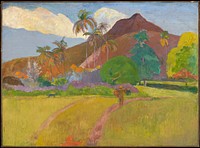 Tahitian Landscape (1891) by Paul Gauguin. Original from the Minneapolis Institute of Art.