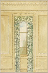 Architectural Rendering:Window from Stanwick Park, Pine Room. Original from the Minneapolis Institute of Art.