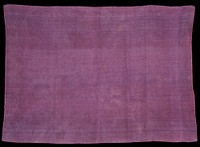 warped purple alpaca with a red silk weft, alternating areas of s and z spun warp threads near outer edges. Original from the Minneapolis Institute of Art.