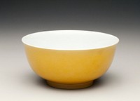 yellow glaze exterior; white glaze interior and underside of foot. Original from the Minneapolis Institute of Art.