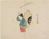 Mobile of Woman Figure and Sake Bottle. Original from the Minneapolis Institute of Art.