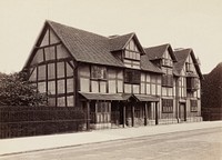 Shakespeare's House from the West, Stratford-on-Avon, England. Original from the Minneapolis Institute of Art.