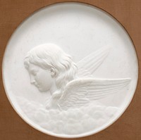 Erastus Dow Palmer, 'Pair of Reliefs, Morning and Evening Stars', marble relief, United States XIX c. (One of a pair with 89.124.2). Original from the Minneapolis Institute of Art.