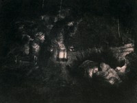 Rembrandt van Rijn's The Adoration of the Shepherds. Original from the Minneapolis Institute of Art.