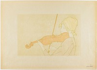 Girl with a Violin. Original from the Minneapolis Institute of Art.