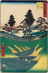 6, Mt. Fuji Seen from a Cliff, Totsuka. Original from the Minneapolis Institute of Art.