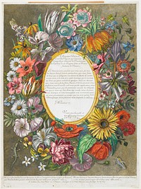 Frontipiece and Title Page from Plusiers Guirlandes, Vases et Bouquets de Fleurs. Original from the Minneapolis Institute of Art.