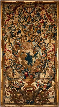 after a cartoon by Charles Lebrun, made for the Duc de Crequey in the 1680s; one of a set of four panels, with each of the other three combining a season and the element associated with it; 'Spring' is equated with 'Air'. Original from the Minneapolis Institute of Art.