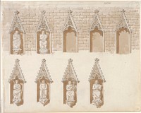 Studies of Statuary in Niches (ca. 1830) by Karl Ludwig Wilhelm von Zanth. Original from The Minneapolis Institute of Art.