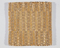 cotton, Jamaican fibers, light brown; mounted on masonite with staples or tacks. Original from the Minneapolis Institute of Art.