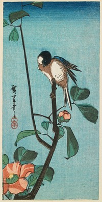 Japanese Tit on Camellia Branch. Original from the Minneapolis Institute of Art.