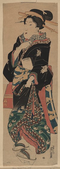 Fumi o motsu onna. Original from the Library of Congress.