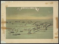 [A flotilla of steamships sailing under the flags of several nations]. Original from the Library of Congress.