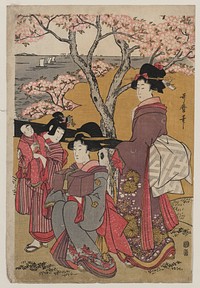 Gotenyama no hanami migi. Original from the Library of Congress.