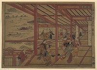 [Moon viewing at Shinagawa]. Original from the Library of Congress.