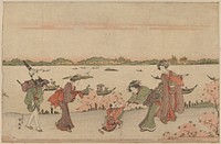 Mimeguri no hanami. Original from the Library of Congress.