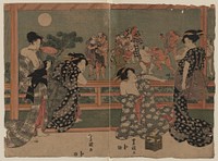 Tsukiyo ni sumō o miru onna. Original from the Library of Congress.