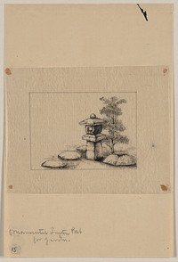 Ornamental lantern post for garden. Original from the Library of Congress.