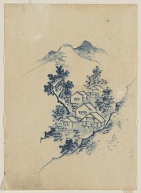 [Buildings nestled among trees in a mountain valley]. Original from the Library of Congress.