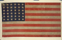 Thirty-six star flag (1864). Original from the Library of Congress.