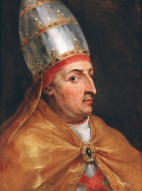 Pope Nicholas V, who reigned from 6 March 1447 until his death in 1455. Born Tommaso Parentucelli, Nicholas was made a cardinal for his diplomatic efforts by Pope Eugene IV. He was a patron of the humanist movement and promoted the enslavement of African "infidels".