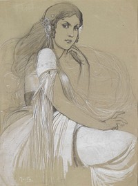 Depicted person: Jaroslava Mucha, the artist's daughter.
