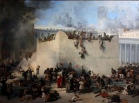 Francesco Hayez  (1791–1882)   Destruction of the jewish temple in Jerusalem.Origin: acquired in 1868 by a donation of his author.(cat. 756)Gallerie dell'Accademia   