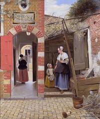 Pieter de Hooch - The Courtyard of a House in Delft