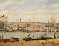 View on the cotton mill of Oiseel near Rouen (1898) by Camille Pissarro