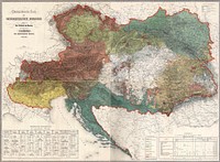 Ethnographic map of the Austrian Monarchy from 1855, made by Karl Freiherr von Czoernig.