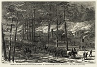 Sherman's March Through South Carolina – Burning of McPhersonville, February 1, 1865. Published in: Harper's Weekly, March 4, 1865, p. 136.