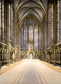 The Holy Chapel (Sainte-Chapelle), interior, Paris, France.