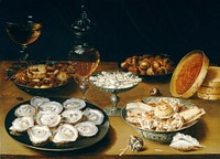 Osias Beert the Elder - Dishes with Oysters, Fruit, and Wine - Google Art Project