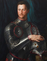 Italiano: Replica, conservata nell'Art Gallery of New South Wales, del ritratto del granduca Cosimo I de' Medici in armatura, di Angelo Bronzino (1503–1572). La versione più celebre è quella oggi nella Galleria degli Uffizi di Firenze.