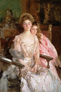 John Singer Sargent - Mrs. Fiske Warren (Gretchen Osgood) and Her Daughter Rachel - Google Art Project