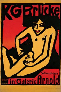 Ernst Ludwig Kirchner - Poster for the exhibition for the artists' group "Die Brücke" at the Arnold Gallery Dresden - Google Art Project