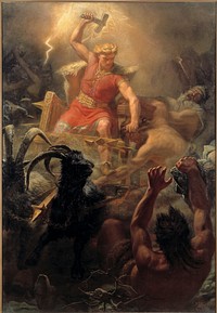 The modern Swedish word for atmospheric thunder - åska - "the god's ride" - retains the name. That Thor caused lightning and thunder was still a living tradition in the countryside when compulsory education started teaching what was known from the Eddas.