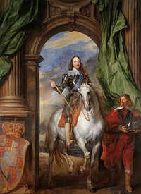 Portrait of Charles I, King of England, on horseback with his equerry St. Antoine